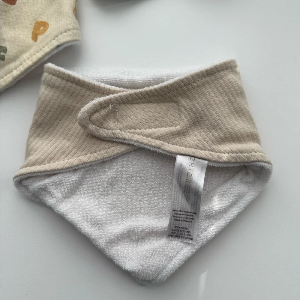 NWOT Chickpea Assorted Baby Bandana Bibs Set of 5